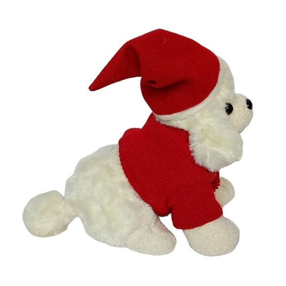 Bestever Puppy Dog Santa Hat Christmas Plush 7" - Picture 2 of 6